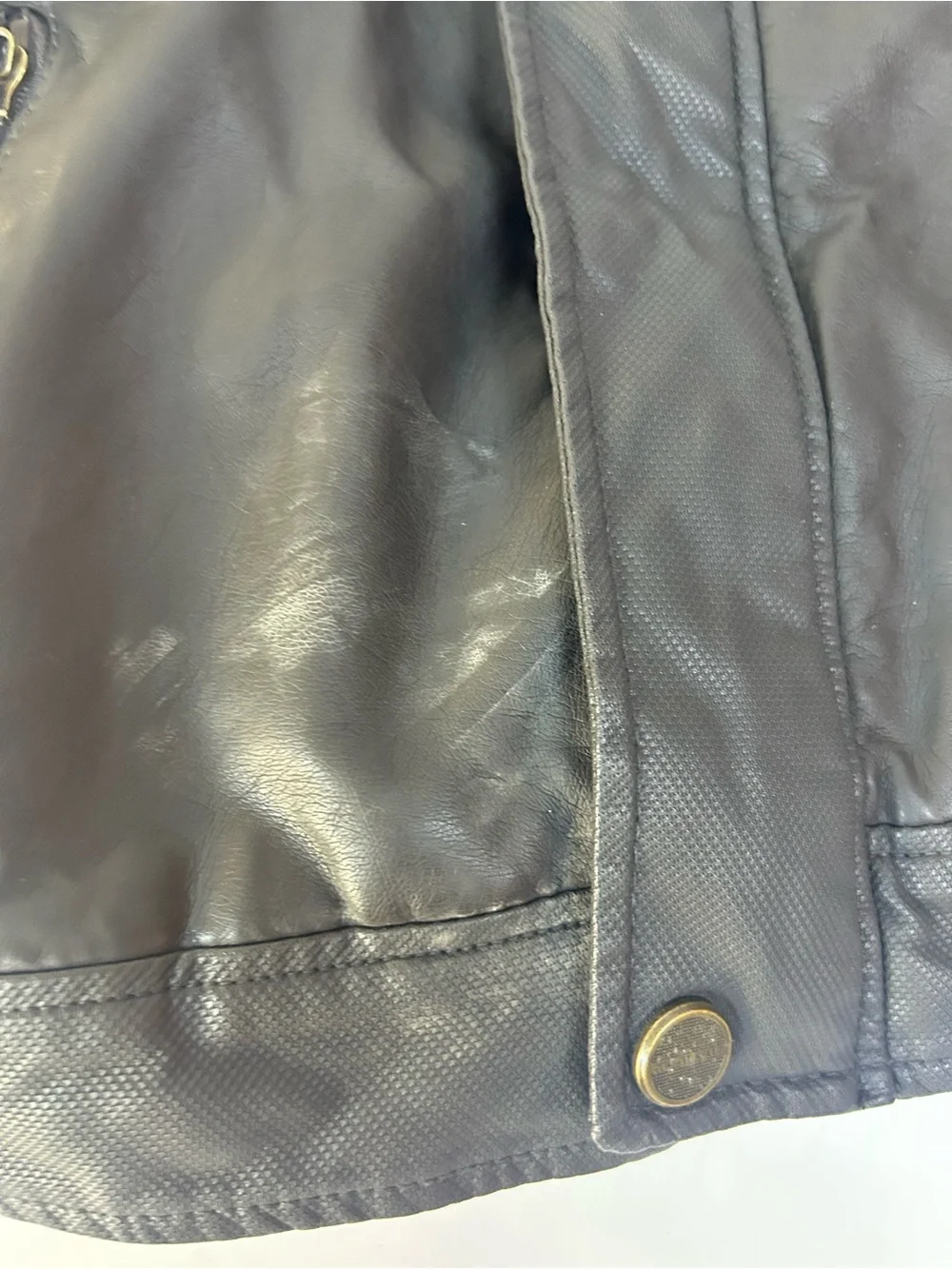 Urban Republic Boys Size 8 Black Faux Leather Moto Jacket Sherpa Lined NWT